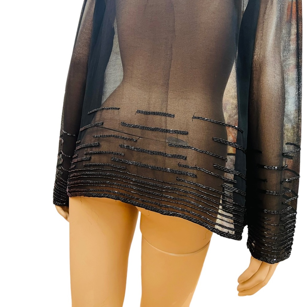 New Without Tag Cache Vintage Cape Size M Sheer B… - image 5